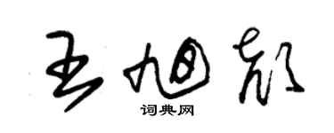 朱錫榮王旭顏草書個性簽名怎么寫