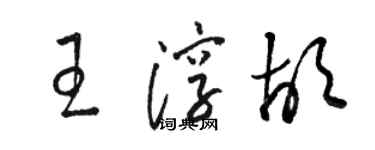 駱恆光王淳胡草書個性簽名怎么寫