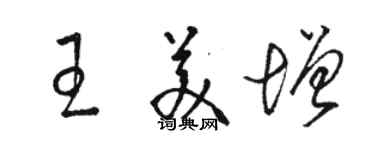 駱恆光王美增草書個性簽名怎么寫