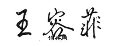 駱恆光王容菲行書個性簽名怎么寫