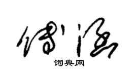 朱錫榮傅涵草書個性簽名怎么寫