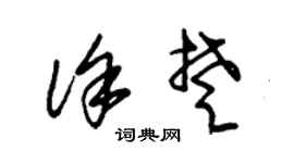 朱錫榮徐楚草書個性簽名怎么寫