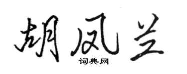 駱恆光胡鳳蘭行書個性簽名怎么寫