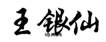 胡問遂王銀仙行書個性簽名怎么寫