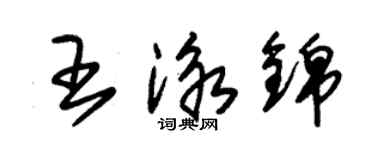 朱錫榮王泳錦草書個性簽名怎么寫