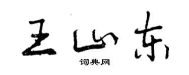 曾慶福王山東行書個性簽名怎么寫