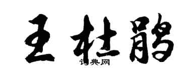 胡問遂王杜鵑行書個性簽名怎么寫
