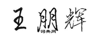 駱恆光王朋輝行書個性簽名怎么寫
