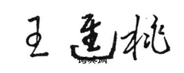 駱恆光王進桃草書個性簽名怎么寫