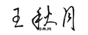 駱恆光王秋月草書個性簽名怎么寫