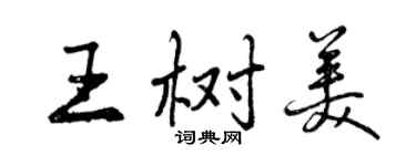 曾慶福王樹美行書個性簽名怎么寫