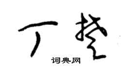 朱錫榮丁楚草書個性簽名怎么寫