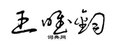 曾慶福王唯鈞草書個性簽名怎么寫