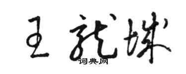 駱恆光王龍城草書個性簽名怎么寫