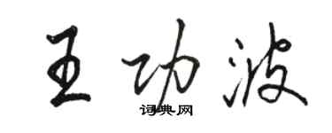 駱恆光王功波行書個性簽名怎么寫