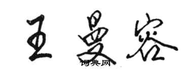 駱恆光王曼容行書個性簽名怎么寫