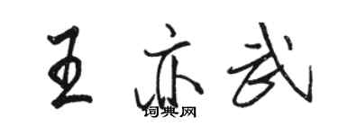 駱恆光王亦武行書個性簽名怎么寫