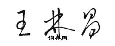 駱恆光王林昌草書個性簽名怎么寫