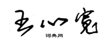 朱錫榮王心寬草書個性簽名怎么寫