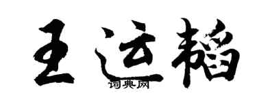 胡問遂王運韜行書個性簽名怎么寫