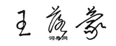 駱恆光王落蒙草書個性簽名怎么寫