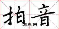 周炳元拍音楷書怎么寫