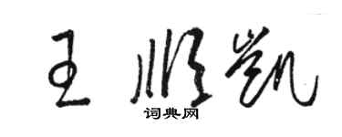 駱恆光王順凱草書個性簽名怎么寫