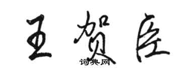 駱恆光王賀臣行書個性簽名怎么寫