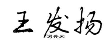 曾慶福王發揚行書個性簽名怎么寫