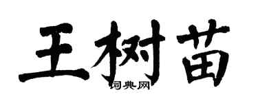 翁闓運王樹苗楷書個性簽名怎么寫