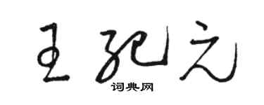 駱恆光王紀元草書個性簽名怎么寫
