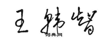 駱恆光王韓智草書個性簽名怎么寫
