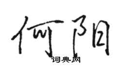 駱恆光何陽行書個性簽名怎么寫