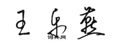 駱恆光王樂燕草書個性簽名怎么寫