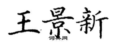 丁謙王景新楷書個性簽名怎么寫