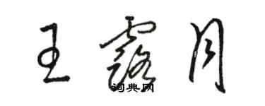 駱恆光王露月草書個性簽名怎么寫