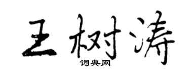 曾慶福王樹濤行書個性簽名怎么寫