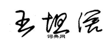 朱錫榮王坦闊草書個性簽名怎么寫