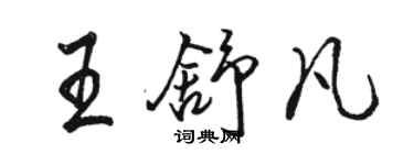 駱恆光王舒凡行書個性簽名怎么寫