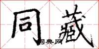 丁謙同藏楷書怎么寫