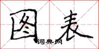 侯登峰圖表楷書怎么寫