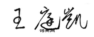 駱恆光王庭凱草書個性簽名怎么寫