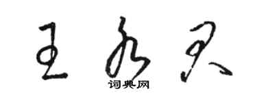 駱恆光王水君草書個性簽名怎么寫