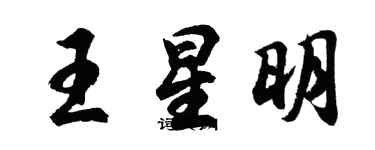 胡問遂王星明行書個性簽名怎么寫