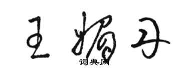 駱恆光王媚丹草書個性簽名怎么寫