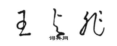 駱恆光王與非草書個性簽名怎么寫