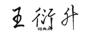 駱恆光王衍升行書個性簽名怎么寫