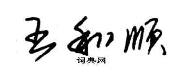 朱錫榮王和順草書個性簽名怎么寫