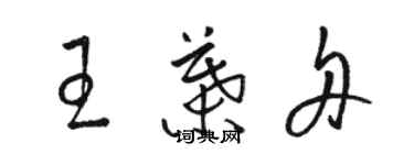 駱恆光王葉舟草書個性簽名怎么寫