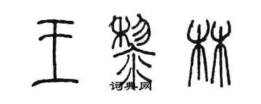 陳墨王黎林篆書個性簽名怎么寫